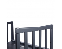 Detská rastúca oválna postieľka s matracom 7v1 Niko - grafit