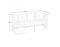 Rozšírenie k rastúcej postieľke 7v1 Niko / Lili - biela