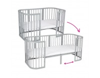 Rozšírenie k rastúcej postieľke 7v1 Niko / Lili - svetlosivá