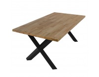Jedálenský stôl Niler 180x100 cm - prírodná / čierna