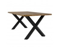 Jedálenský stôl Niler 180x100 cm - prírodná / čierna