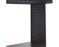 Kovová poschodová posteľ s roštom Nivara 90x200 cm - čierna