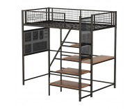 Vyvýšená posteľ so zábranou Niven 90x200 cm - čierna