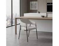 Jedálenské kreslo Nizar Typ 2 - svetlosivá / čierna