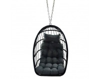 Závesné skladacie kreslo Nobelo - čierna