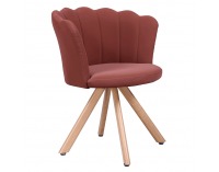 Dizajnové kreslo Nobia - hnedá / prírodná