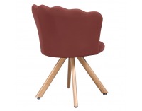 Dizajnové kreslo Nobia - hnedá / prírodná