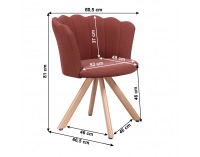 Dizajnové kreslo Nobia - hnedá / prírodná