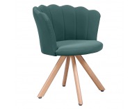 Dizajnové kreslo Nobia - zelená / prírodná