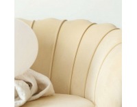 Kreslo Nobleo - béžová (Velvet) / zlatá