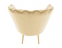 Kreslo Nobleo - béžová (Velvet) / zlatá