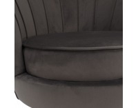 Kreslo Nobleo - sivohnedá (Velvet) / zlatá