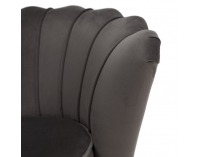 Kreslo Nobleo - sivohnedá (Velvet) / zlatá