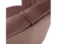 Kreslo Noblin New - ružová (Velvet) / zlatá