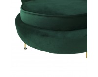 Kreslo Noblin New - smaragdová (Velvet) / zlatá