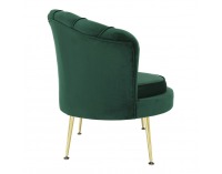 Kreslo Noblin New - smaragdová (Velvet) / zlatá