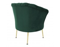 Kreslo Noblin New - smaragdová (Velvet) / zlatá