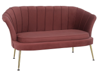 Pohovka Noblin New - ružová (Velvet) / zlatá