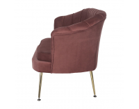 Pohovka Noblin New - ružová (Velvet) / zlatá