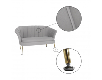 Pohovka Noblin New - sivomodrá (Velvet) / zlatá