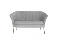 Pohovka Noblin New - sivomodrá (Velvet) / zlatá