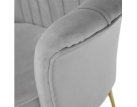 Pohovka Noblin New - sivomodrá (Velvet) / zlatá