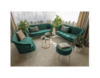 Pohovka Noblin New - smaragdová (Velvet) / zlatá