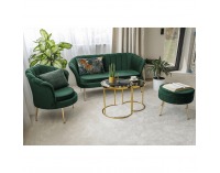 Pohovka Noblin New - smaragdová / zlatá