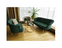 Pohovka Noblin New - smaragdová / zlatá