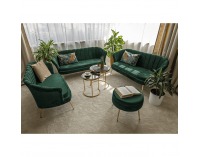 Pohovka Noblin New - smaragdová / zlatá