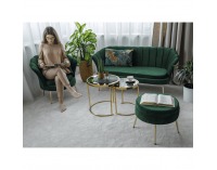 Pohovka Noblin New - smaragdová / zlatá