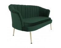 Pohovka Noblin New - smaragdová / zlatá