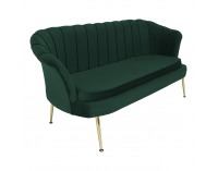 Trojsedačka Noblin New - smaragdová (Velvet) / zlatá