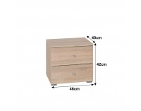 Nočný stolík (2 ks) Mexim - dub sonoma