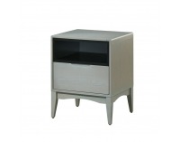 Nočný stolík Adore - sivá vintage / čierna