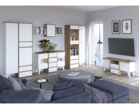 Obývacia izba Nordis - craft zlatý / biela