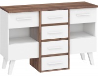 Komoda Nordis NOR-05 - craft tobaco / biela