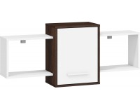 Polica Nordis NOR-09 - sonoma tmavá / biela