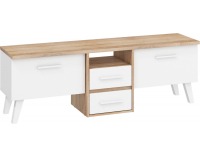 TV stolík Nordis NOR-13 - sonoma svetlá / biela