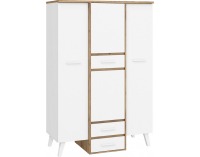 Šatníková skriňa Nordis NOR-16 3D - craft zlatý / biela