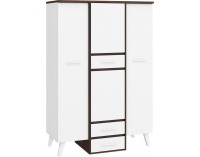 Šatníková skriňa Nordis NOR-16 3D - sonoma tmavá / biela
