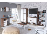 Obývacia izba Nordis - craft tobaco / biela