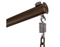 Závesné hojdacie kreslo Norel - medená / hnedá / krémová