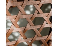 Závesné hojdacie kreslo Norel - medená / hnedá / krémová