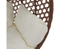 Závesné hojdacie kreslo Norel - medená / hnedá / krémová