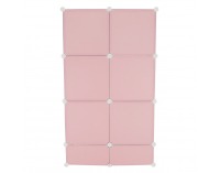 Detská modulárna skriňa Norme - ružová / detský vzor