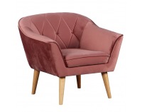 Kreslo Nosel - ružová / prírodná