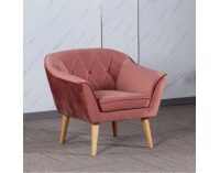 Kreslo Nosel - ružová / prírodná