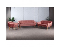 Kreslo Nosel - ružová / prírodná