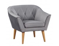 Kreslo Nosel - sivá / prírodná